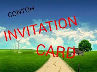 Contoh invitation card dalam bahasa inggris