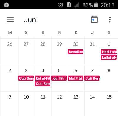 Cara buat kalender hari libur nasional di ponsel