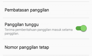 Cara membuat Panggilan Masuk Menunggu saat kita sedang melakukan Panggilan Lain